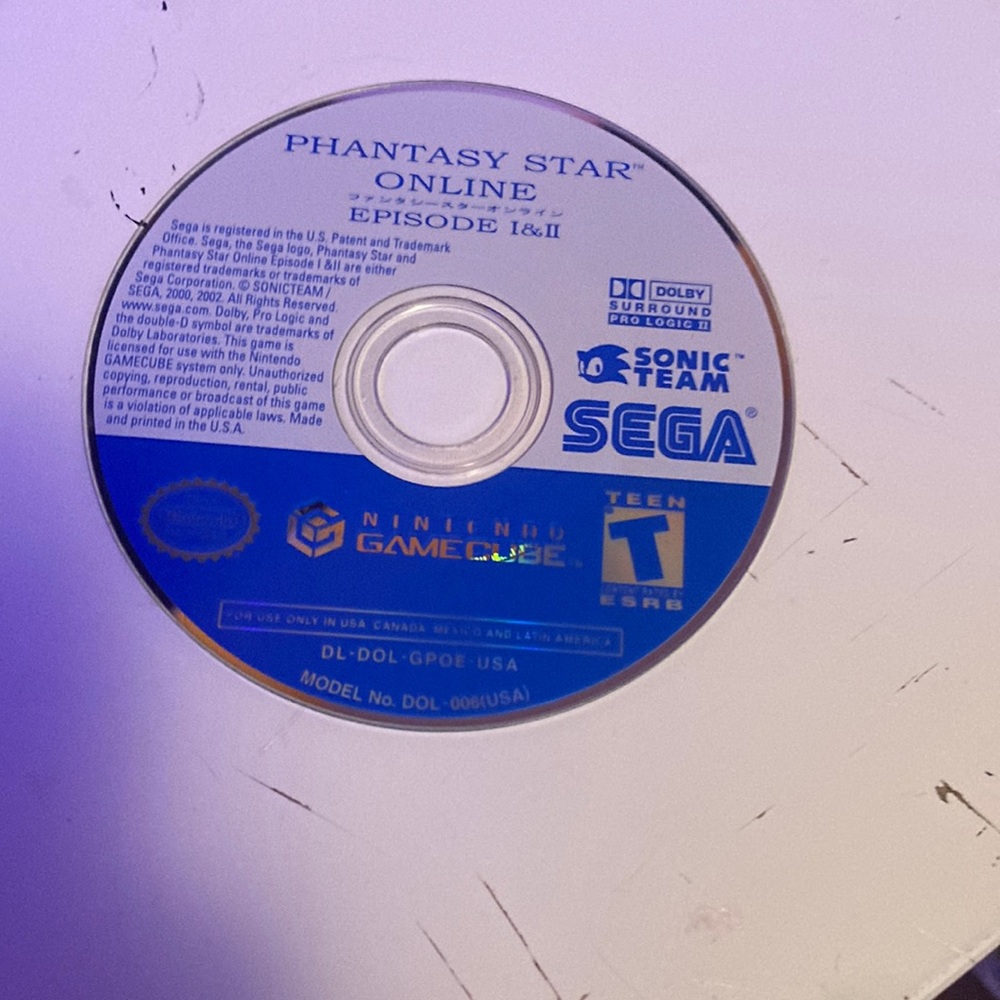 Phantasy star online episode one and two - GameCube